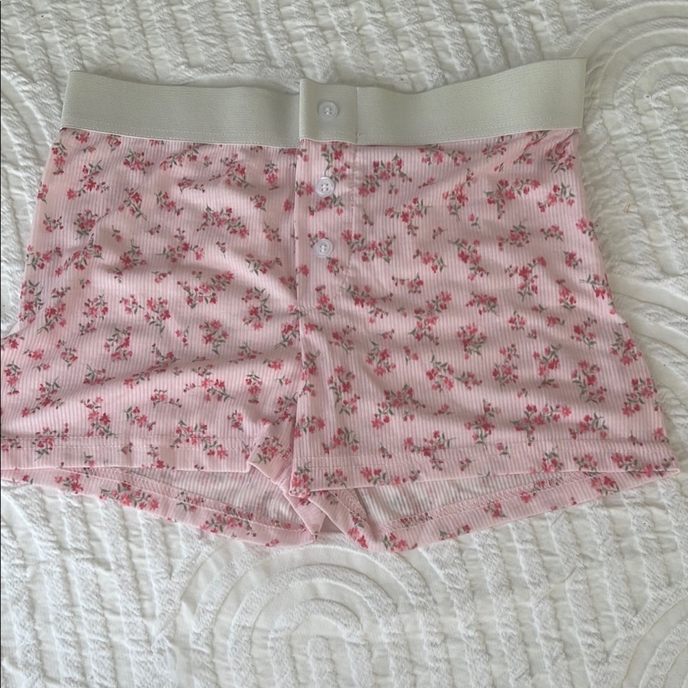 Floral Pink Women's Sleep Shorts